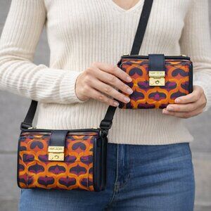 Vera Bradley Tess Modern Lights Pattern Crossbody Purse Matching Wallet TWO SET